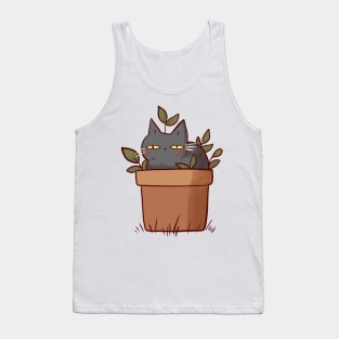 Cat plant illustration Tank Top